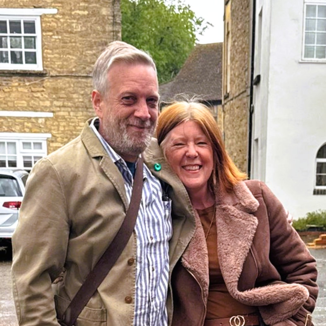 The brother and sister owners of Atomic Design in their antiques unit