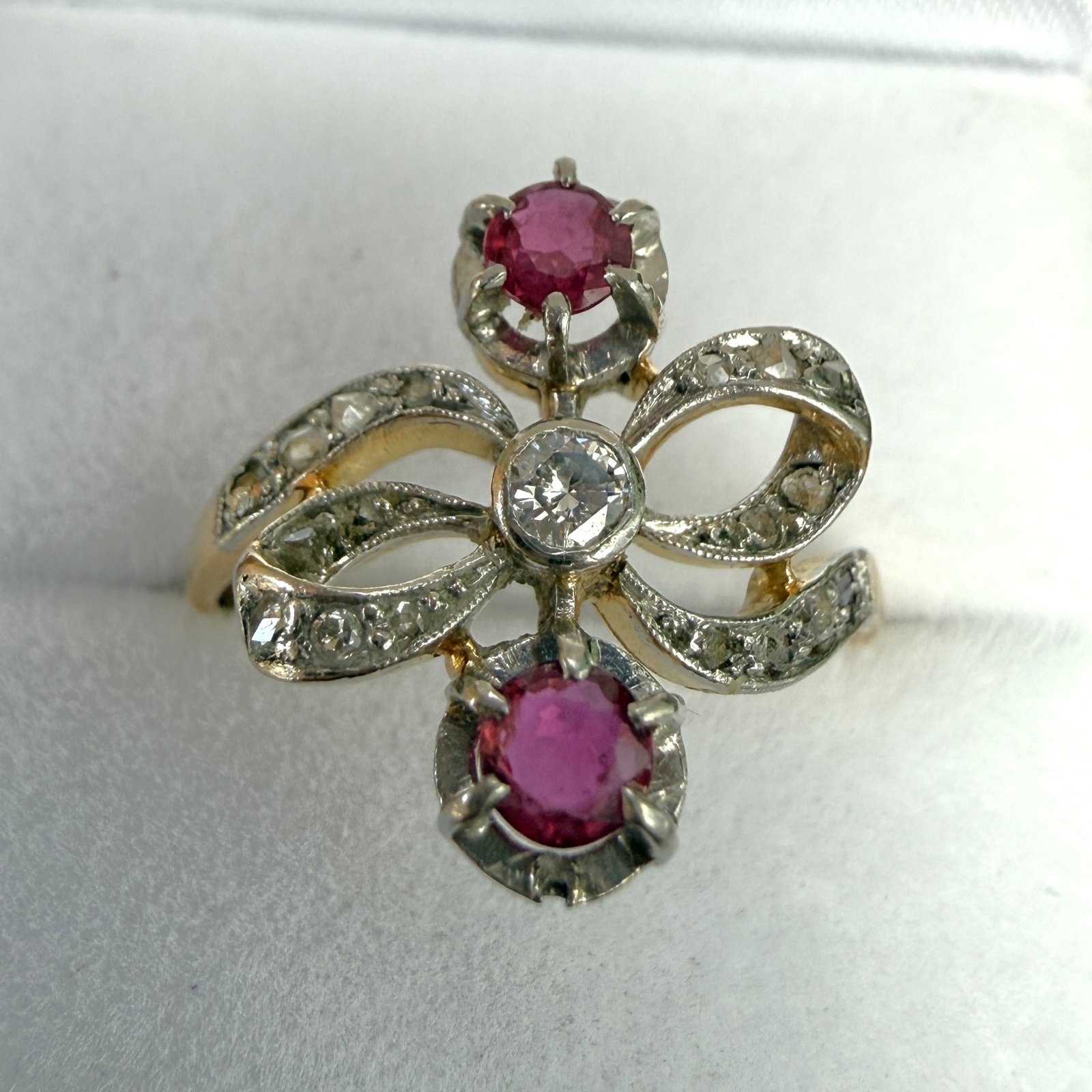 14ct Gold Ruby Diamond Ring